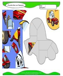 Puzzle Kes Yapıştır Çalışma Sayfaları